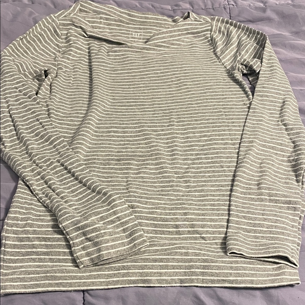 Women's Striped Gray Shirt